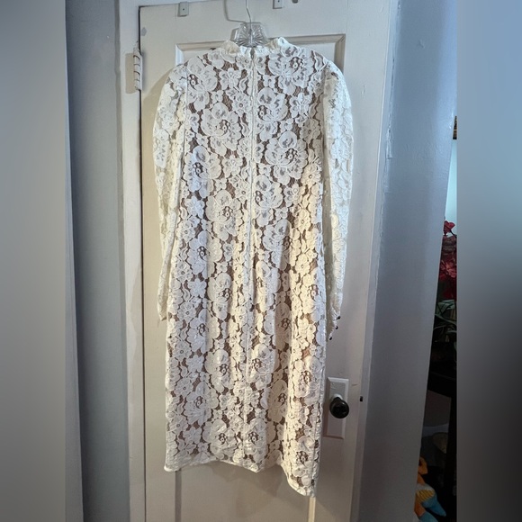 Wayf Emma Midi Lace Dress M - Picture 6 of 10